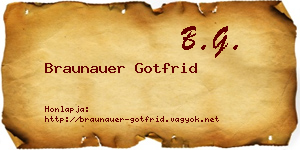 Braunauer Gotfrid névjegykártya